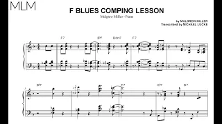 Mulgrew Miller - Blues Comping Lesson - Transcription