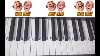 Motu Patlu theme Song Title Song on Keyboard Piano ~ Kids Cartoons Character|Harmonium|Tutorial