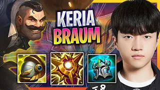 LEARN HOW TO PLAY BRAUM SUPPORT LIKE A PRO! | T1 Keria Plays Braum Support vs Nautilus!