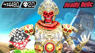 I DROPPED 20 KILLS SOLO WITH NEW DEADLY RELIC REVENANT SKIN (Apex Legends Gameplay)