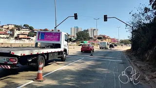 Semáforos instalados no acesso à Arena MRV - Entrada principal Via Expressa, sentido Contagem.