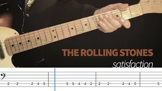 ROLLING STONES - Satisfaction - guitar lesson with TABs #keithrichards