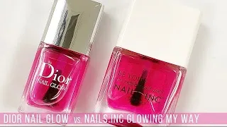 The Glow Look | Dior Nail Glow vs. Nails.Inc Glowing My Way | FULL REVIEW & WEAR TEST