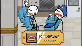 Henry Stickmin - Find all Donuts! Get Donut Want medal achievement, Escaping the Prison (EtP guide)