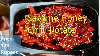 Sesame Honey Chilli Potato - चिली  पोटैटो - Indo Chinese - Cafe Punjab, New Delhi #Shorts