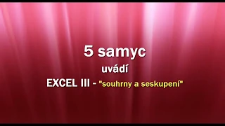 28 EXCEL III - SOUHRNY A SESKUPENÍ