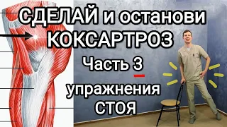 Останови КОКСАРТРОЗ. Часть 3/ Упражнения стоя/из-за этой мышцы проблемы в тазу и спине