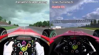 Ferrari Virtual Academy vs Gran Turismo 5 - Ferrari F10 at Nurburgring