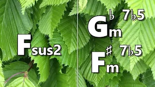 Fsus2 to Gbm7b5 (F#m7b5) Backing Track