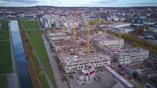Baustelle Flugfeldklinikum im November 2022