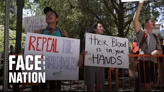 Protesters and NRA members standoff in Houston amid annual convention