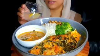 ASMR Eating Creamy Tuscan Chicken | Recipe | Low Carb Food| No Talking Mukbang | Muni Eats ASMR