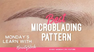 BEST MICROBLADING PATTERN❗ Learn it with me step by step! ❤️