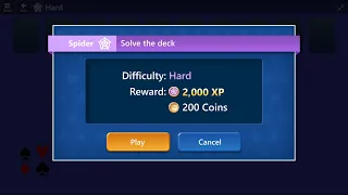 Microsoft Solitaire Collection | Spider - Hard | January 12, 2021 | Daily Challenges