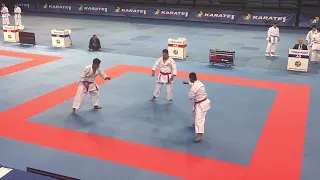 Peru (PER) Unsu Vs Turkey (TUR) Unsu Male Team Kata Bronze Medal Match Athens Karate 1 Series A 2023