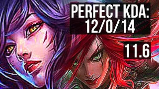 AHRI vs KATARINA (MID) | 12/0/14, Legendary, 1.6M mastery, 300+ games | EUW Diamond | v11.6