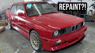 Cutting Up My Freshly Painted BMW E30 M3!!!