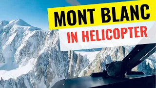 MONT BLANC, The Alps | Panoramic helicopter flight - full video | Takeoff from Courmayeur