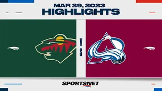 NHL Highlights | Wild vs. Avalanche - March 29, 2023