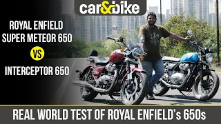 Comparison: Royal Enfield Super Meteor 650 vs Interceptor 650