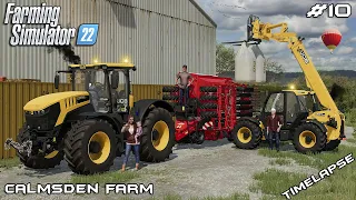 Using new JCB equipment to seed the OATS | Calmsden Farm | Farming Simulator 22 | Episode 10