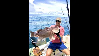 JIGGING inTamarindo costa rica Cabrilla mero grouper