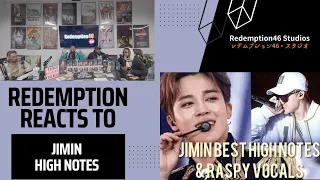 BTS JIMIN BEST LIVE HIGH NOTES & RASPY VOCALS COMPILATION (Redemption Reacts)