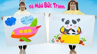 Tô Màu Bức Tranh – Chị Dạy Hai Em Phải Biết Đoàn Kết ❤ BIBI TV ❤