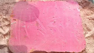 ASMR |  pink slab No 2 | crunchy | powdery | satisfying | relaxing | stress relief | calming