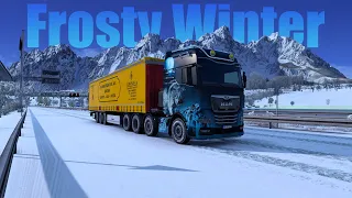 Man TGX | Long Route with Frosty Winter Mod | Portugal to Russia | Euro Truck Simulator 2