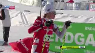 2012 2013 Биатлон КМ 2 этап Женщины Эстафета 4х6 км Eurosport HD