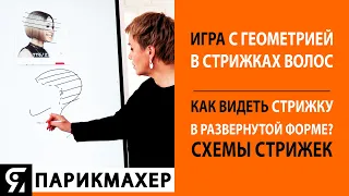 Игра с геометрией в стрижках волос. Как видеть стрижку в развернутой форме? Схемы стрижек.