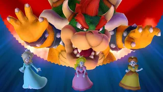 Mario Party 10 - Rosalina vs Peach vs Daisy vs Toadette vs Bowser - Chaos Castle