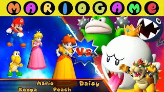 Mario Party 9 Magma Mine - Peach vs Daisy vs Mario vs Koopa Troopa Gameplay | MarioGame