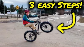 How To Wheelie A Fatbike (Learn In 1 Day)!
