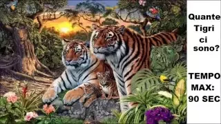 Test d'Intelligenza Visuo-Spaziale: Quante Tigri Vedi nell'Immagine?