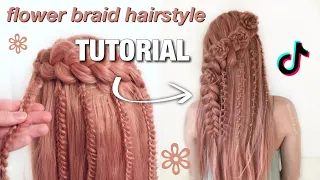 flower braid wedding hairstyle TUTORIAL