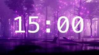 15 Minute Countdown Timer with Alarm | Calm Music | Enchanted Forest