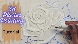 3d plaster painting, Plaster rose making, art and craft,CreativeCat