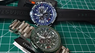 Citizen Eco-Drive PCAT Promaster Radio Controlled Green & Blue Versions