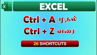 Ms-Excel Shortcut Keys In Tamil 👉 Ctrl+A to Ctrl+Z || Naveen Kumar