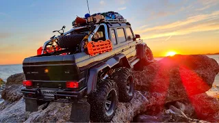 RC Crawler 1/10 - Mercedes G63 AMG 6x6 Sunset Rock Crawl - Traxxas TRX6 6x6