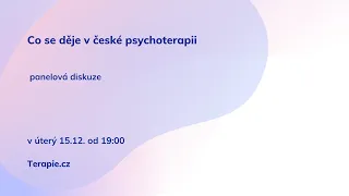 Co se děje v české psychoterapii? (panelová diskuze) | Terapie.cz