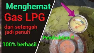 Cara menghemat gas LPG dengan air panas .