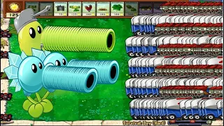 HACK Plants vs Zombies 1 Snow Pea 1 Repeater vs ALL Dr.Zombos 999 Zomboni