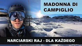 MADONNA DI CAMPIGLIO - perfekcyjne TRASY NARCIARSKIE, idealne WARUNKI i gwarancja POGODY