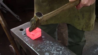 Blacksmithing - Forging a bottom swage the Old-School way. CBA Level IIB (Tool-making)