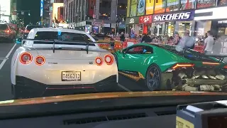 TIMES SQUARE AT NIGHT SUPER CARS #supercars  #car #newyork  @BLINDGHOST555