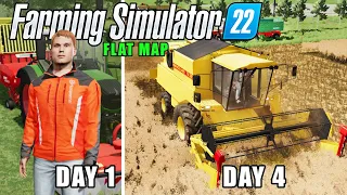 I spent 4 DAYS on a Flat Map with $ 0 ... 🚜Farming Simulator 2022