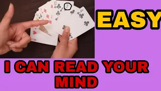 Amazing mind reading magic trick||mind reading trick||easy card tricks